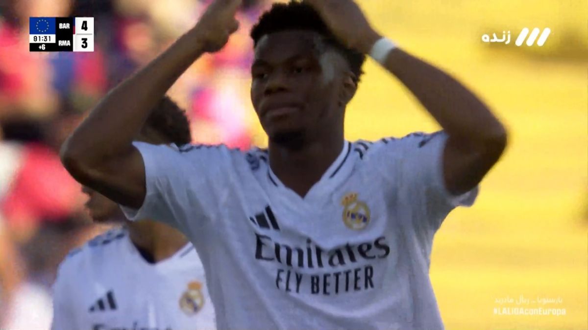 گل چهارم رئال مادرید به بارسلونا که آفساید شد