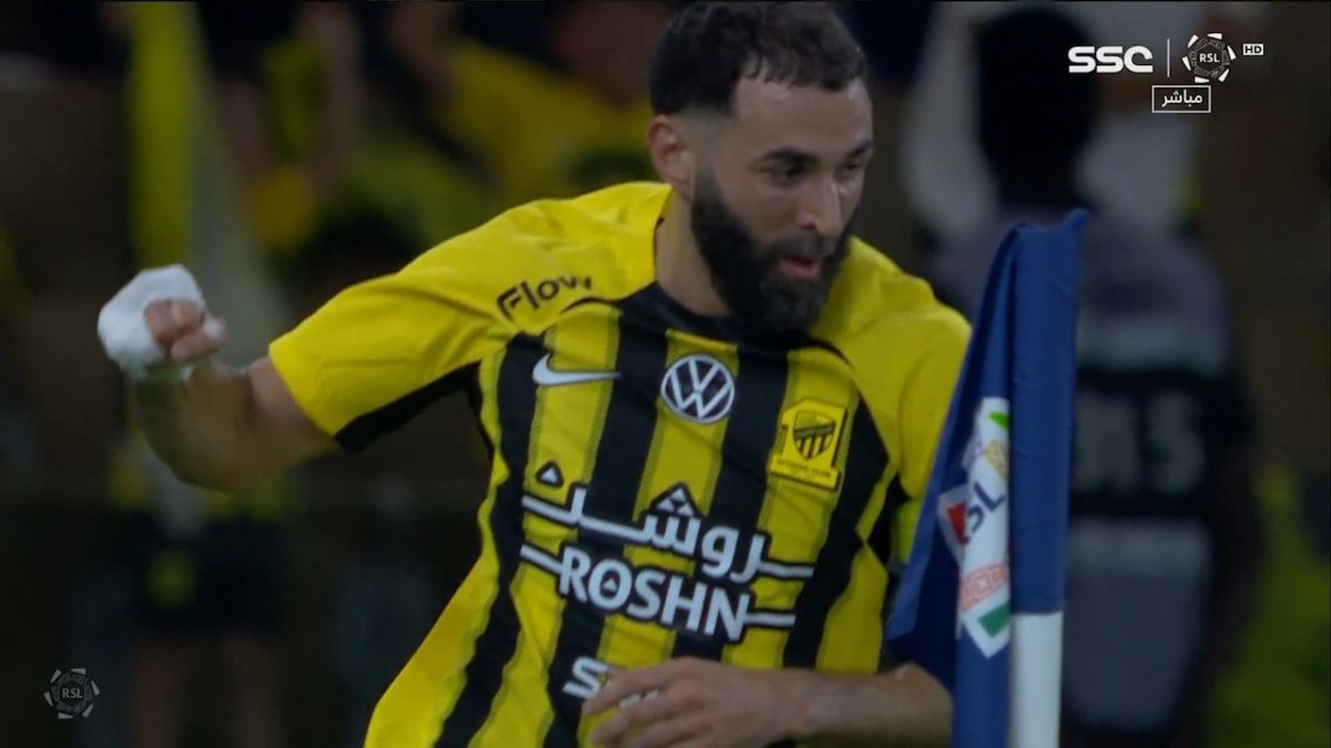 گل اول الاتحاد به الفیحا (کریم بنزما)