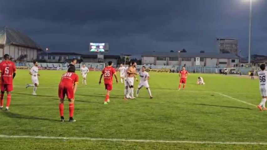 گل اول ملوان به فولاد از زاویه دوربین فوتبالی