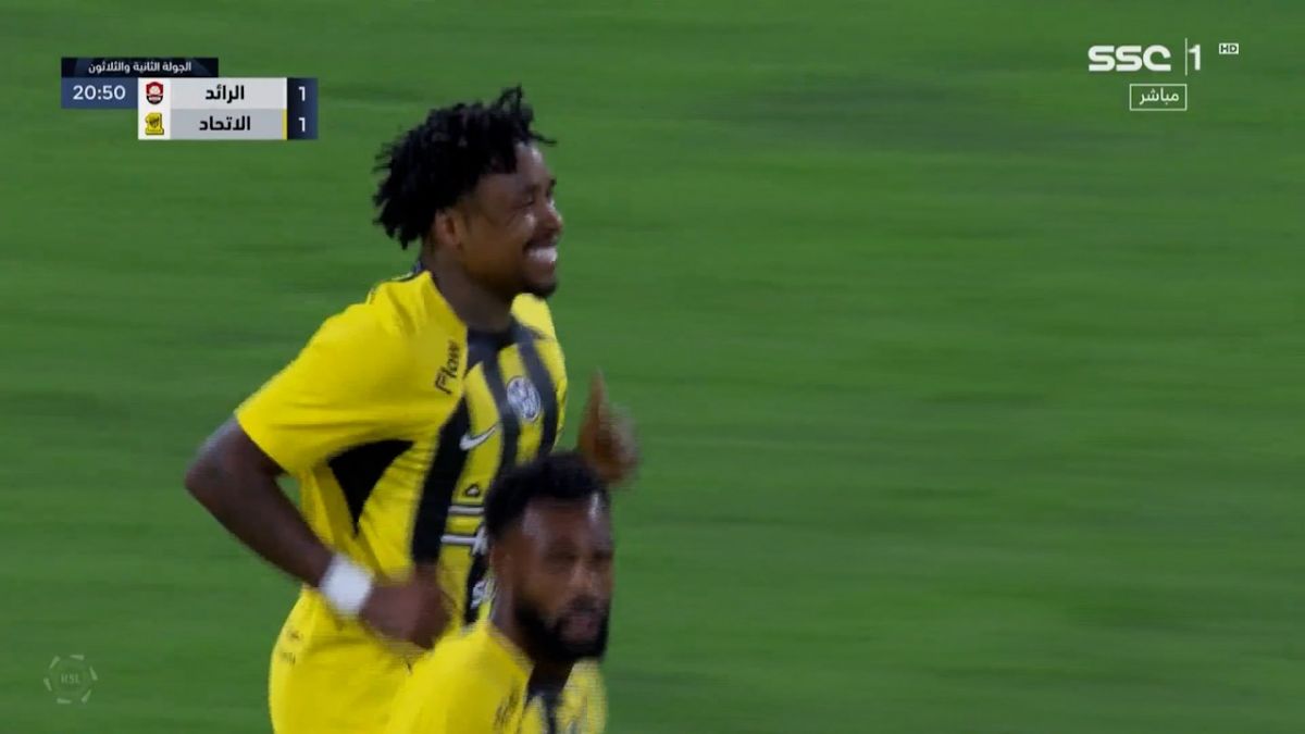 گل اول الاتحاد به الرائد (برخواین)
