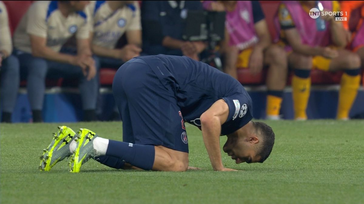 گل اول پاری سن ژرمن به اینتر (اشرف حکیمی)