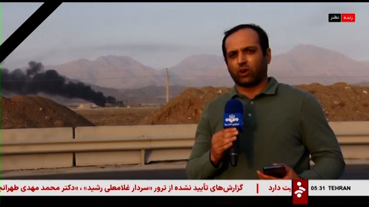ارتباط زنده خبرنگار شبکه خبر از سایت هسته ای نطنز