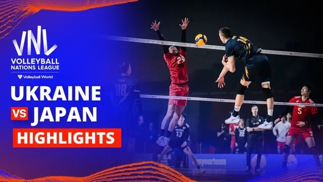 خلاصه بازی اکراین 3-2 ژاپن (لیگ ملت های والیبال 2025)