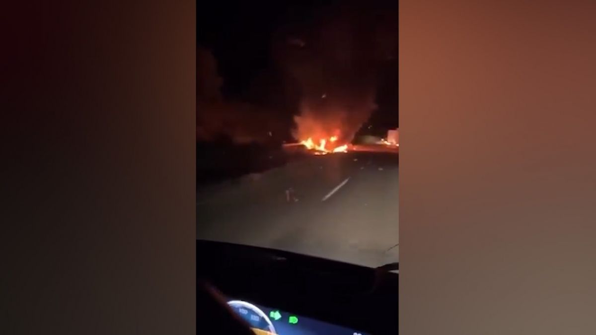اولین ویدیو منتشر شده از آتش گرفتن لامبورگینی دیگو ژوتای فقید و برادرش در حادثه شب گذشته