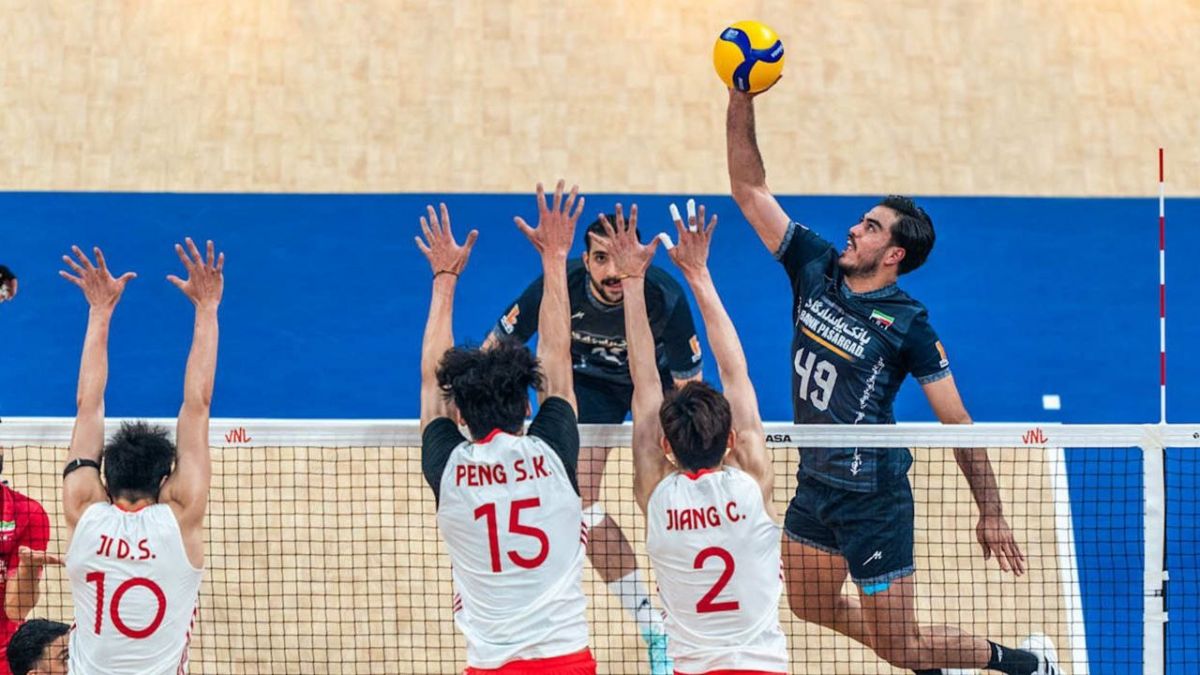 خلاصه بازی چین 0-3 ایران (لیگ ملت های والیبال 2025)