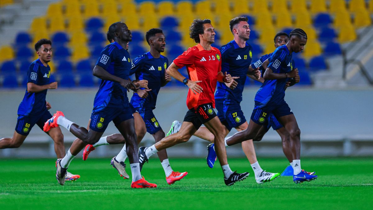 تمرین النصر تحت هدایت ژرژ ژسوس سرمربی فصل قبل الهلال