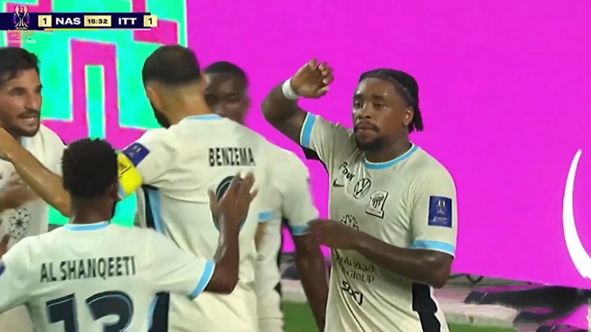 گل اول الاتحاد به النصر (استیون برخواین)