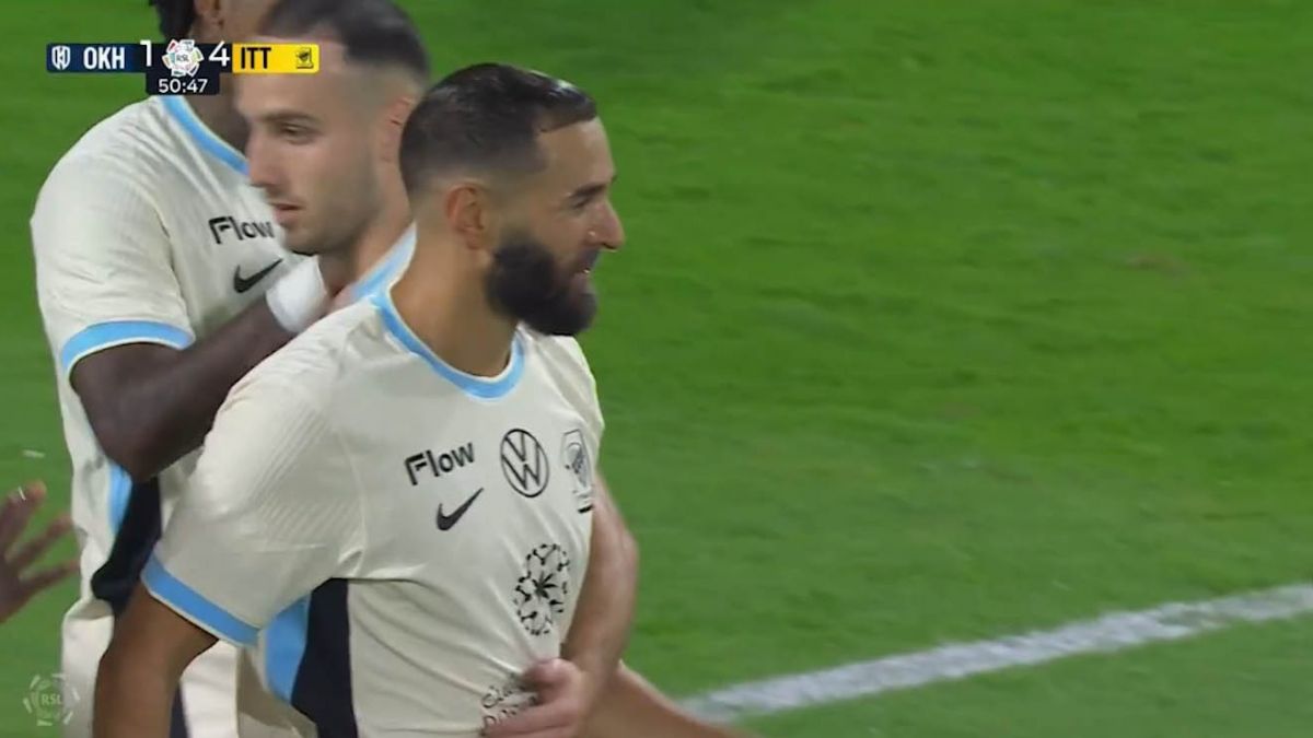 گل چهارم الاتحاد به الاخدود (دبل کریم بنزما)