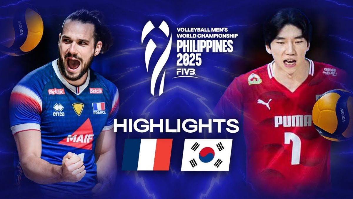 خلاصه بازی فرانسه 3-0 کره جنوبی (والیبال قهرمانی جهان 2025)