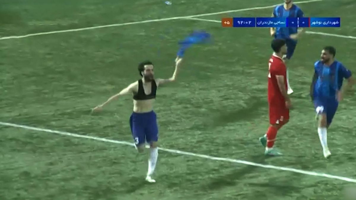 گل اول نساجی مازندران به شهرداری نوشهر (میثم تهی دست در دقیقه 92)
