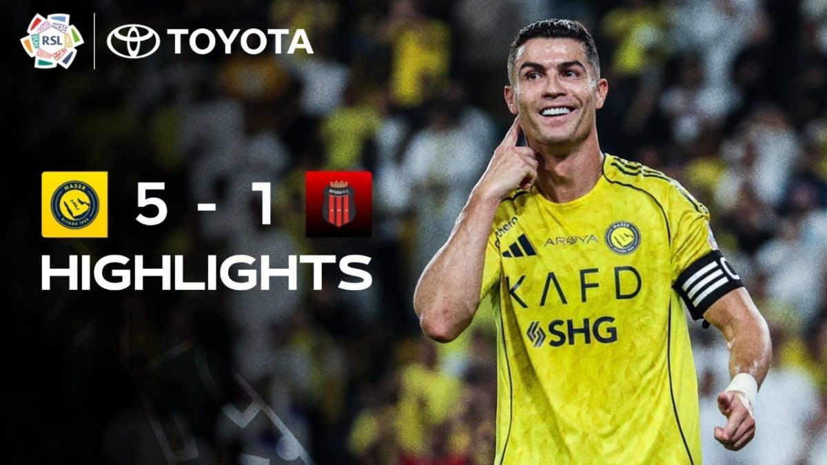 خلاصه بازی النصر 5-1 الریاض (درخشش کریستیانو رونالدو)