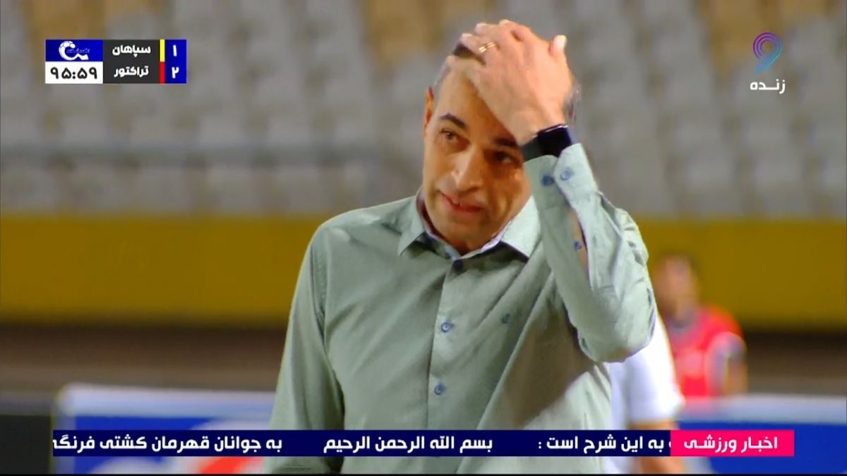 بُهت و شوک محرم نویدکیا پس از گل دوم تراکتور و سوت پایان