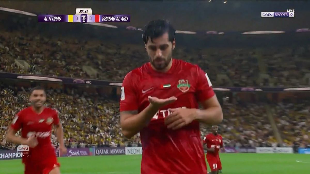 گل اول شباب الاهلی امارات به الاتحاد (سعید عزت اللهی)