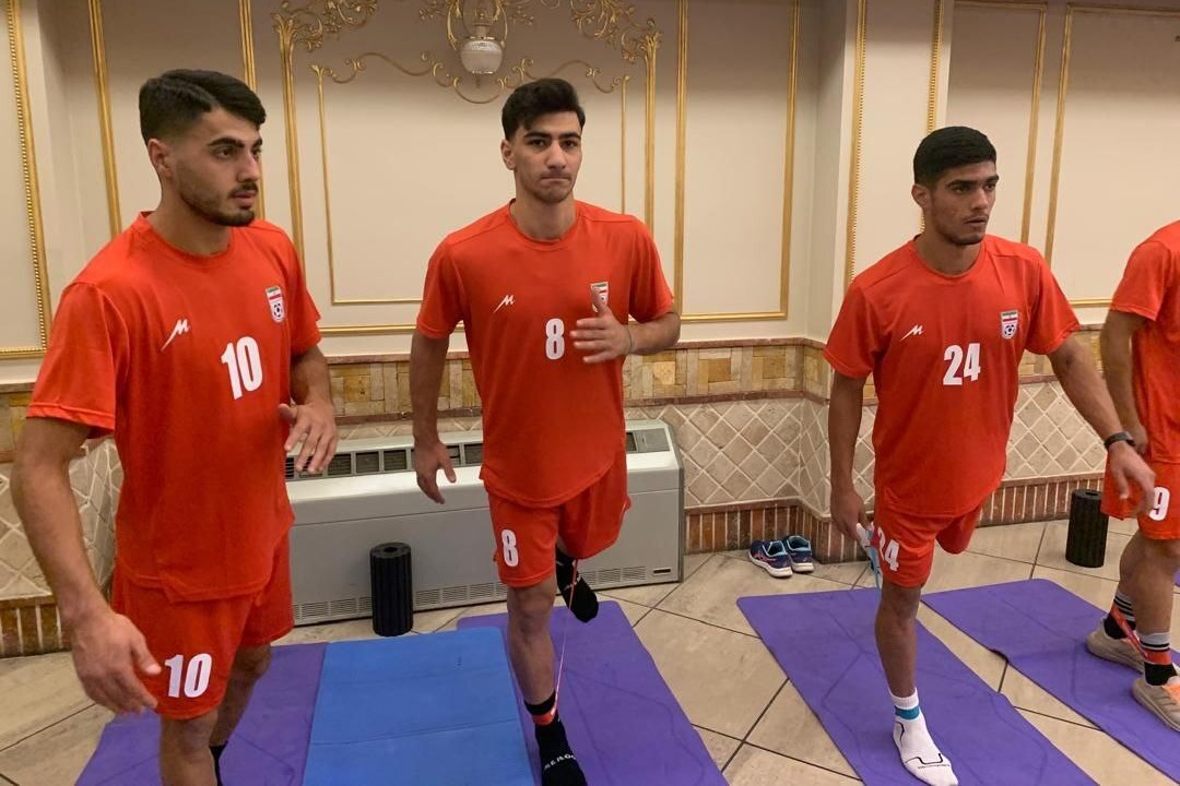 تمرین صبحگاهی تیم امید در هتل