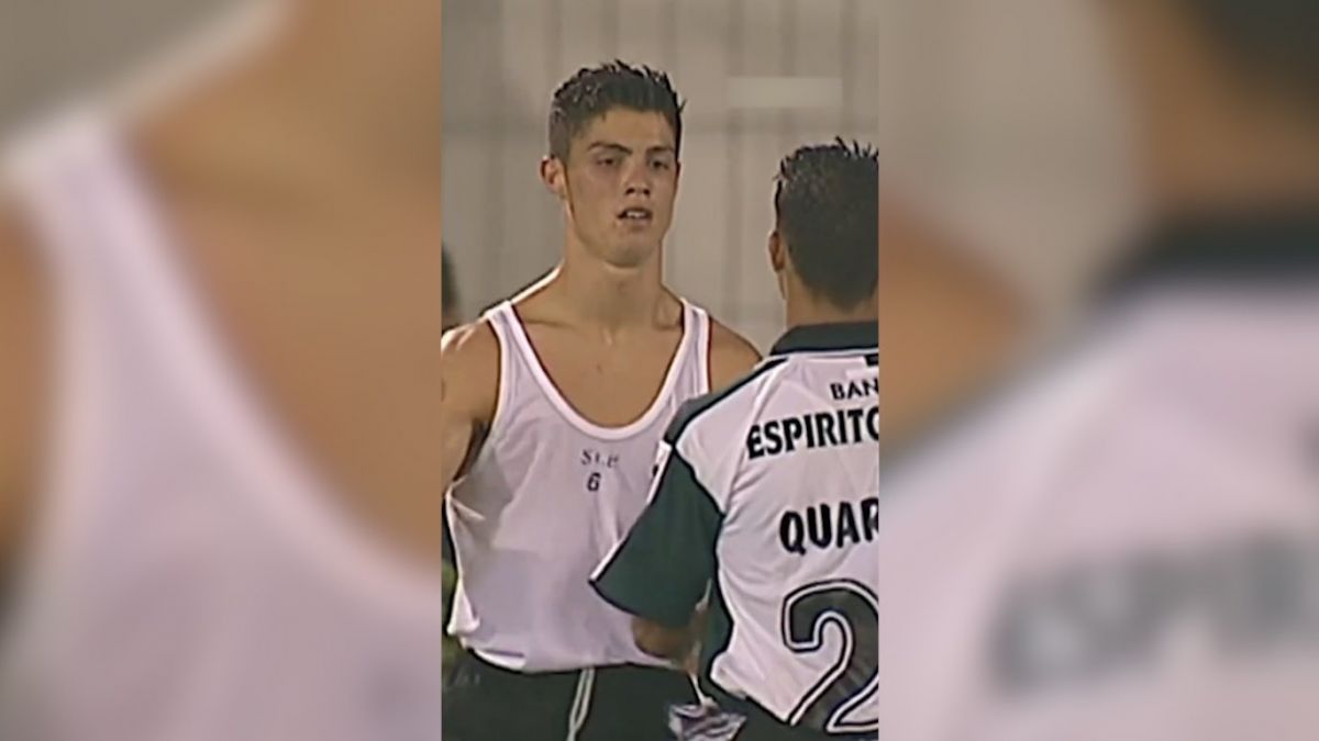 اولین گل دوران حرفه‌ای کریستیانو رونالدو در سال 2002 برای اسپورتینگ لیسبون