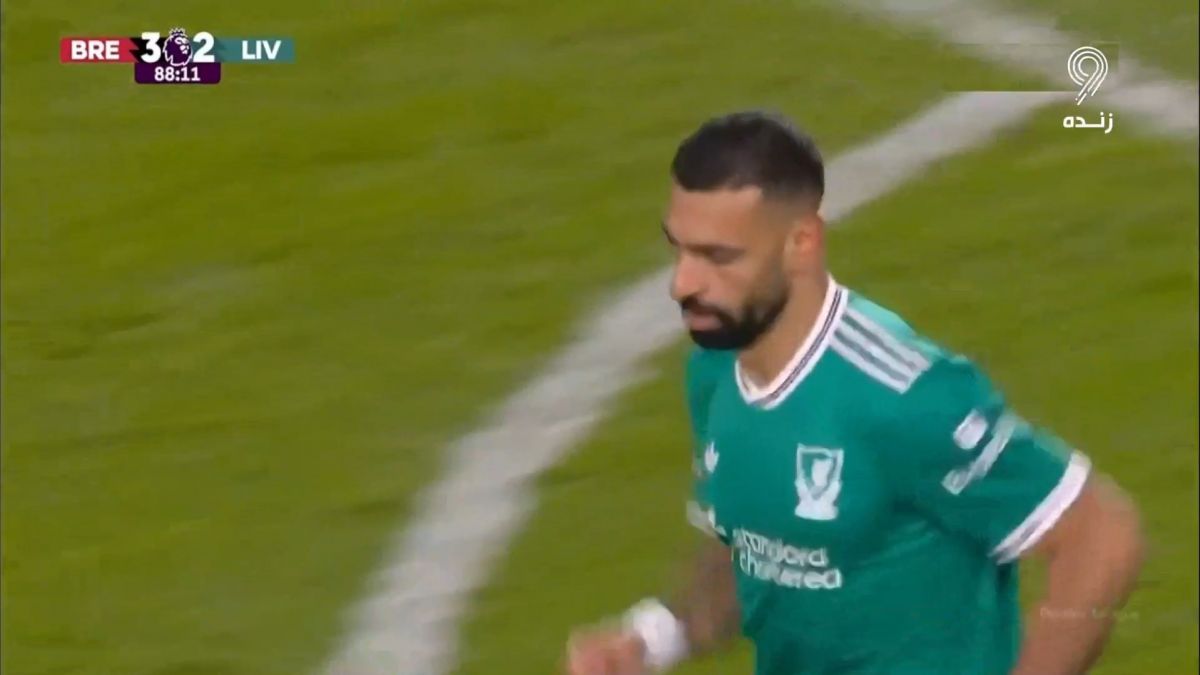 گل دوم لیورپول به برنتفورد (محمد صلاح)