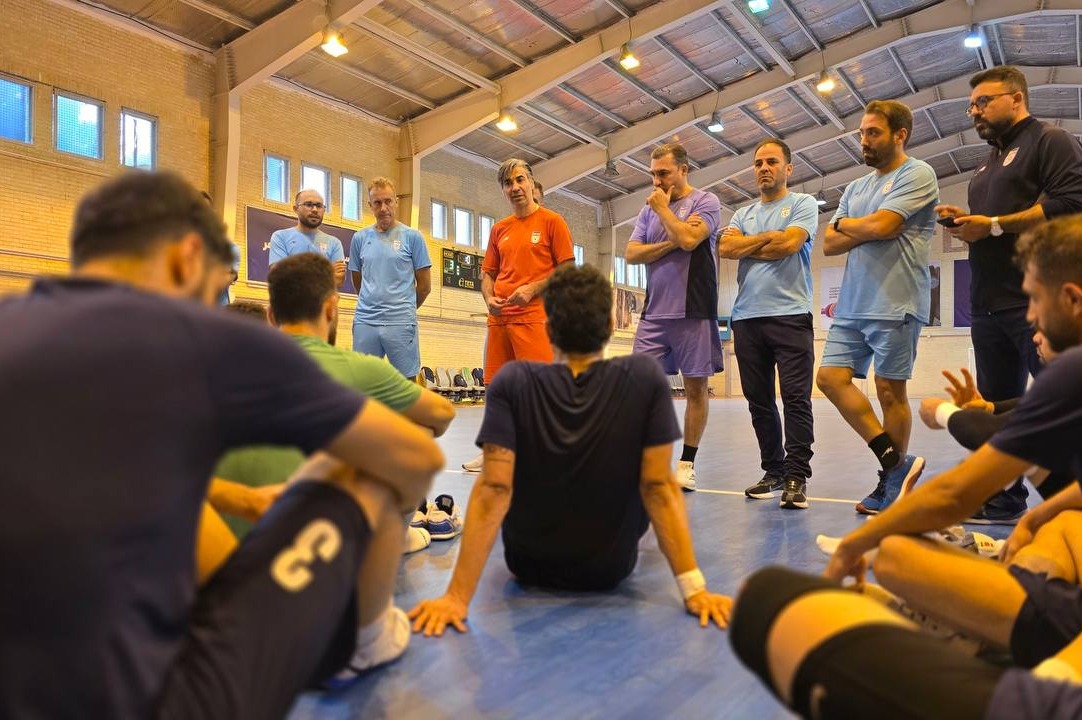 تمرین با نشاط ملیپوشان فوتسال در مرکز ملی