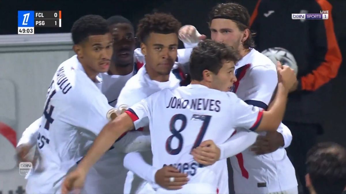 گل اول پاری سن ژرمن به لوریان (نونو مندز)