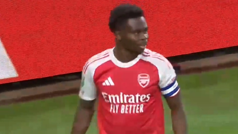 گل دوم آرسنال به برایتون (ساکا)