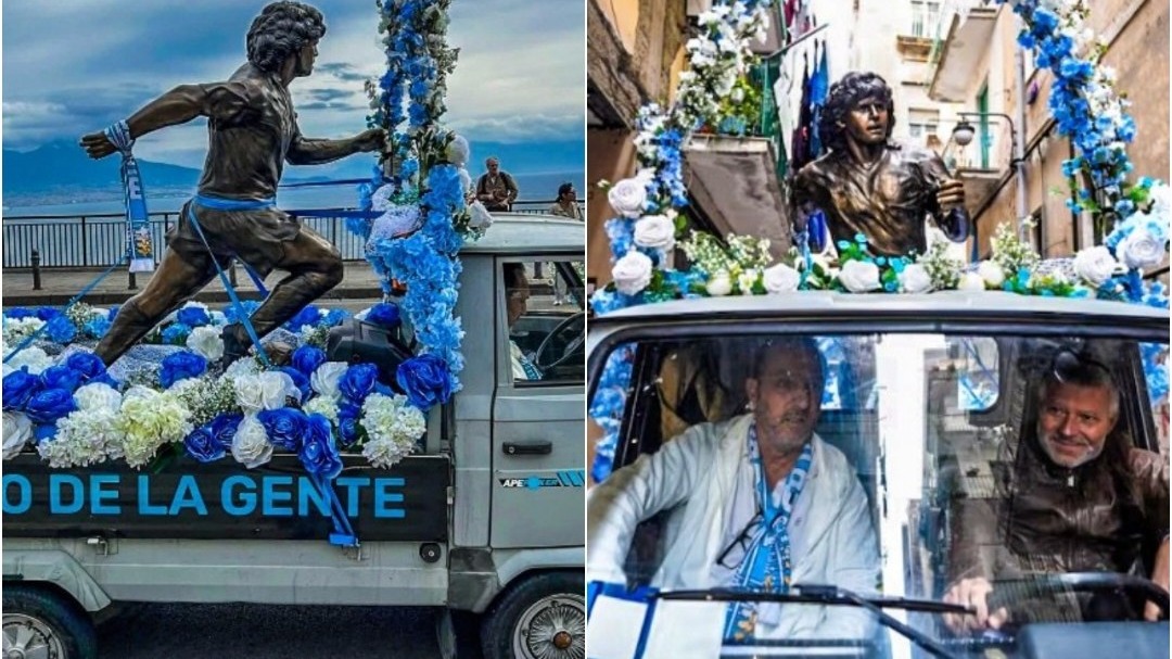 شهر ناپل در تولد ۶۵ سالگی دیگو مارادونا