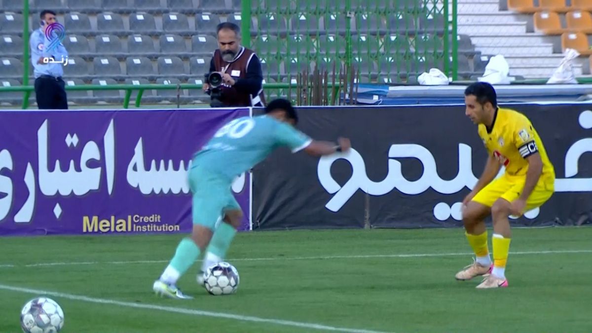 دریبل بی نظیر افشین صادقی، بازیکن پیکان به سبک نیمار