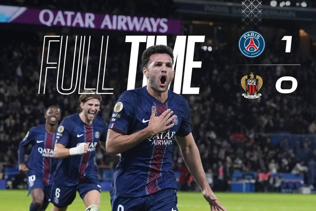 برد سخت پاری سن ژرمن مقابل نیس در لیگ فرانسه