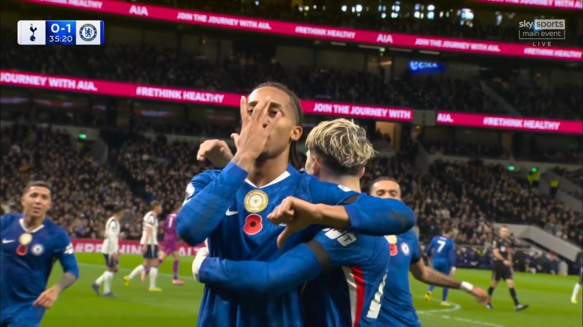 گل اول چلسی به تاتنهام (ژائو پدرو)