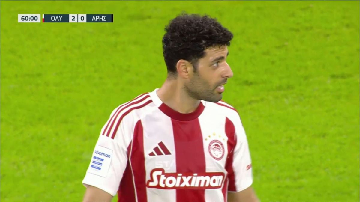 گل دوم المپیاکوس به آریس سالونیکی (مهدی طارمی)