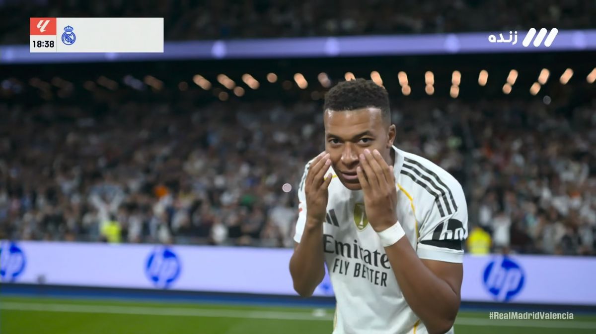 گل اول رئال مادرید به والنسیا (امباپه - پنالتی)