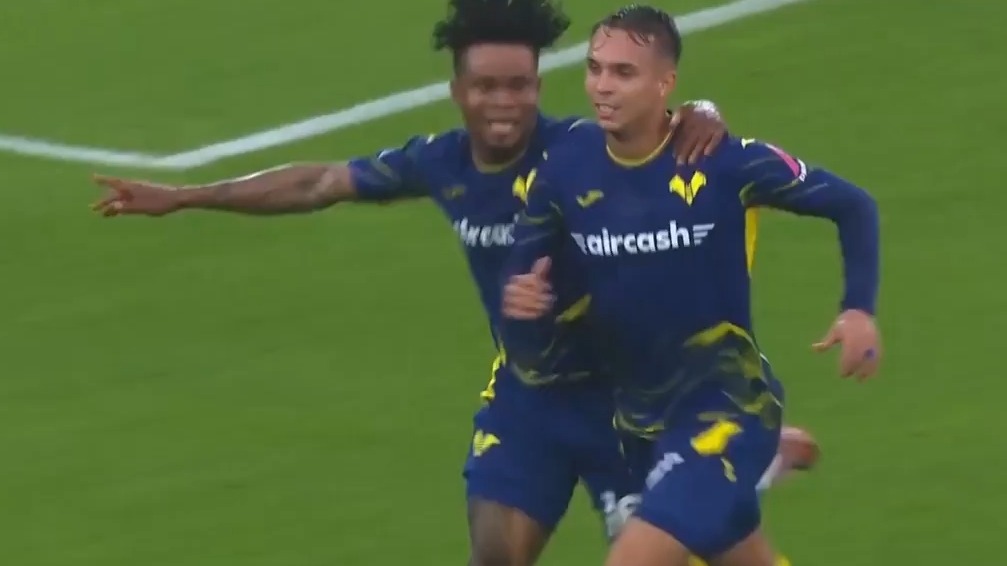 گل اول هلاس ورونا به اینتر (جیووانه)