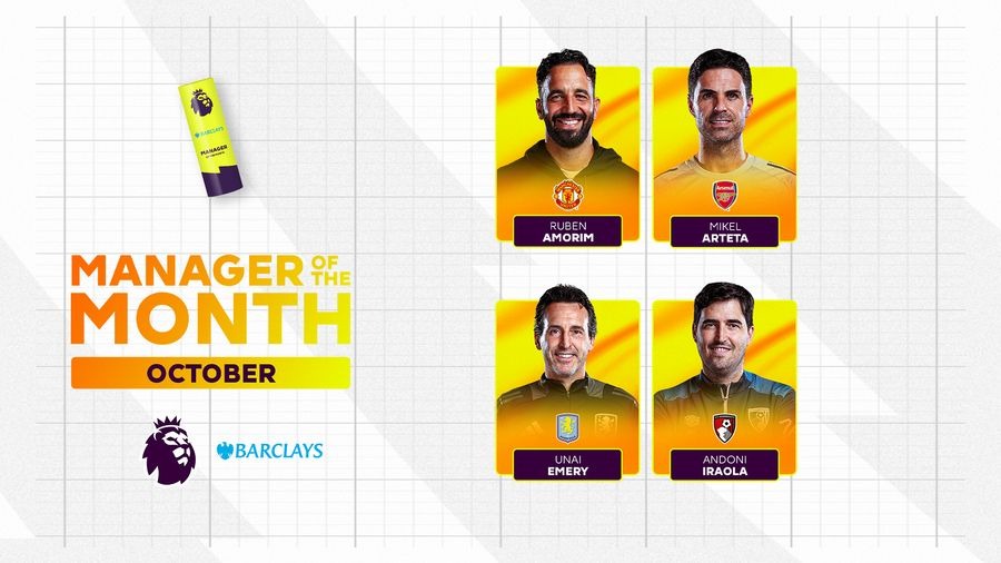 نامزدهای بهترین مربی لیگ انگلیس در ماه اکتبر 2025