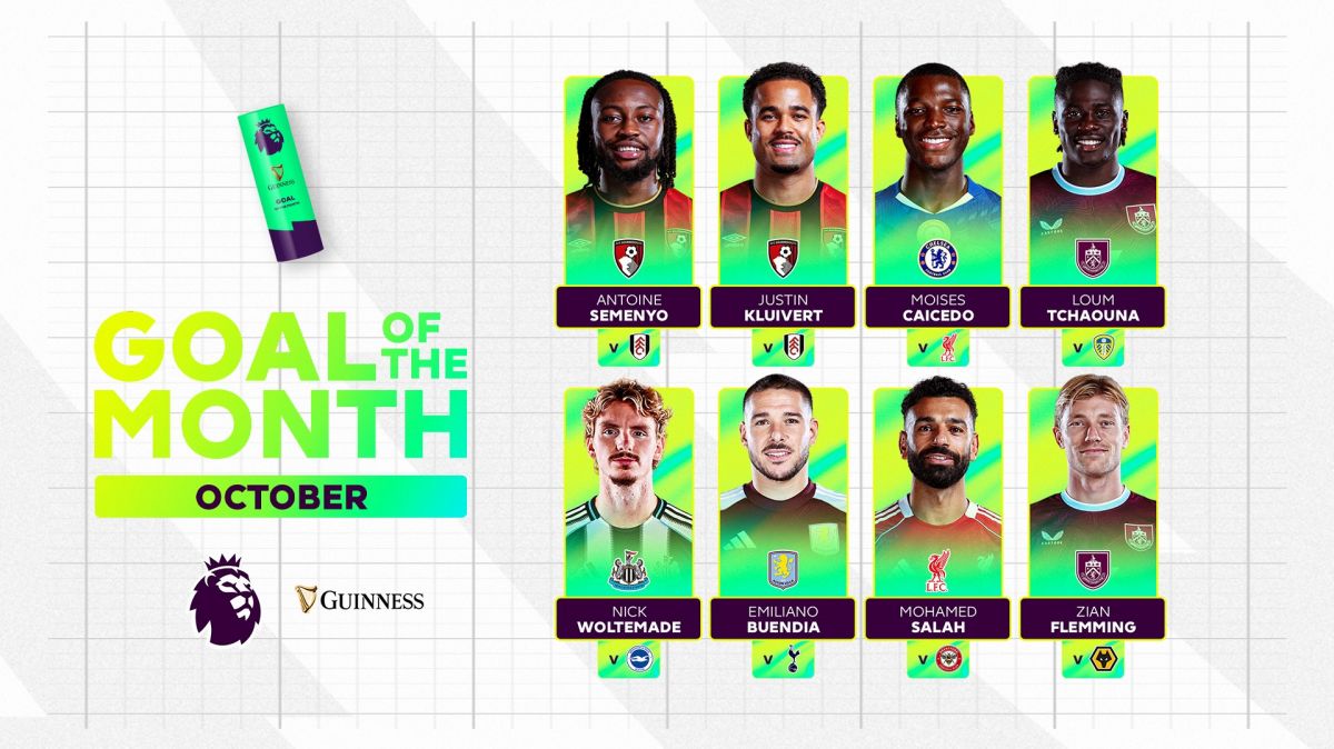 نامزدهای بهترین گلهای لیگ انگلیس در ماه اکتبر 2025