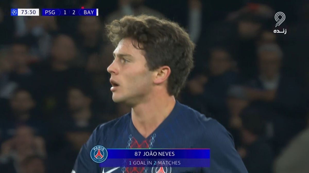 گل اول پاری سن ژرمن به بایرن مونیخ (ژائو نوس)