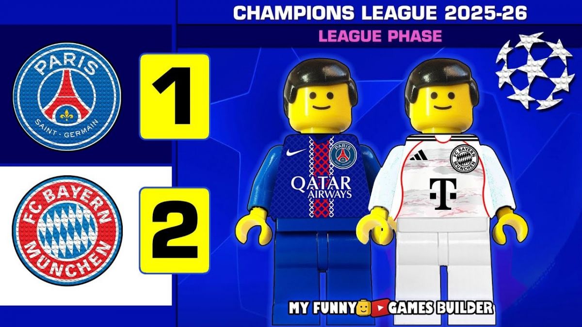 شبیه سازی بازی پاری سن ژرمن 1-2 بایرن مونیخ با عروسک لگو