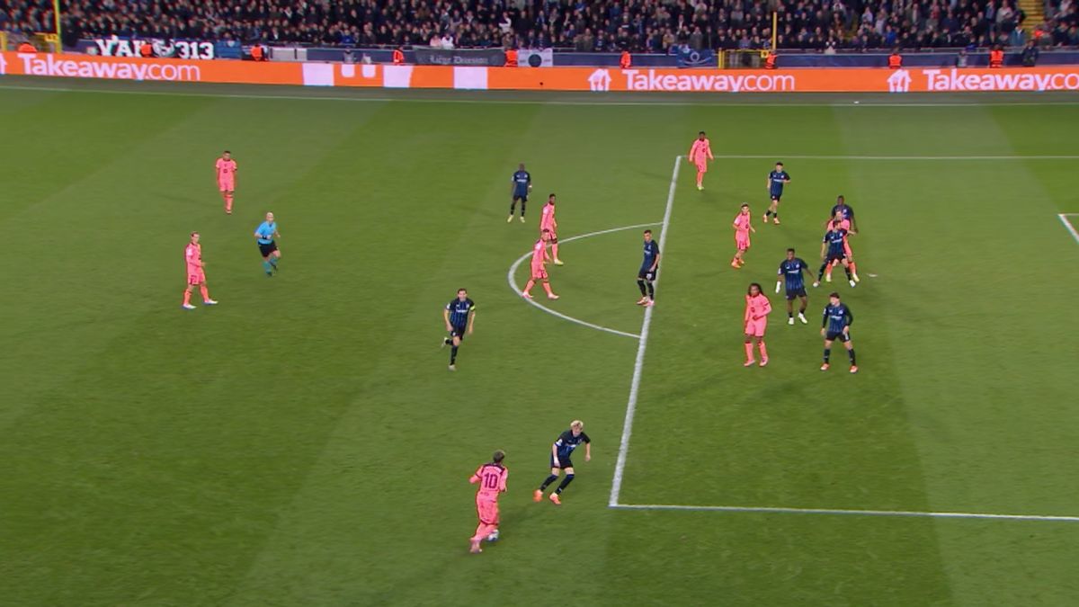 گل سوم بارسلونا به کلوب بروژ ( گل به خودی زولیس)