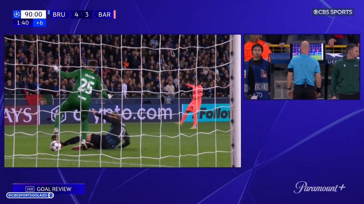 گل چهارم کلوب بروژ به بارسلونا مردود اعلام شد