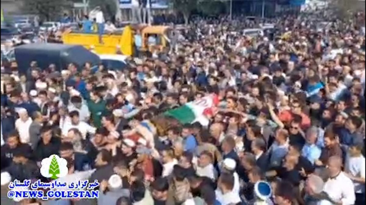 مراسم خاکسپاری پیکر صابر کاظمی در روستای قانقرمه