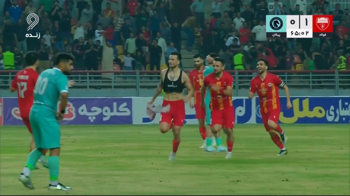 گل اول فولاد خوزستان به پیکان (احسان محروقی)