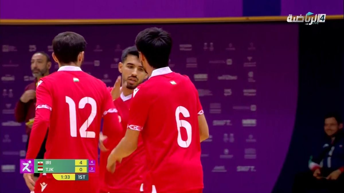 گل اول تیم ملی فوتسال تاجیکستان به ایران