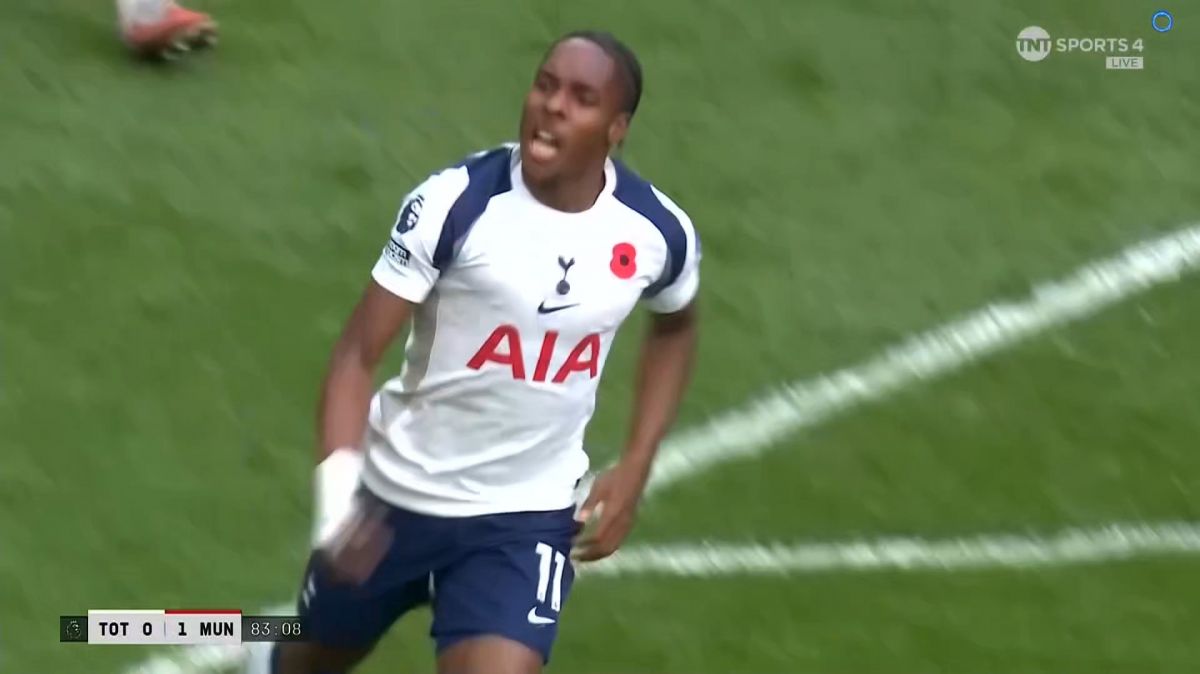 گل اول تاتنهام به منچستریونایتد (ماتیس تل)