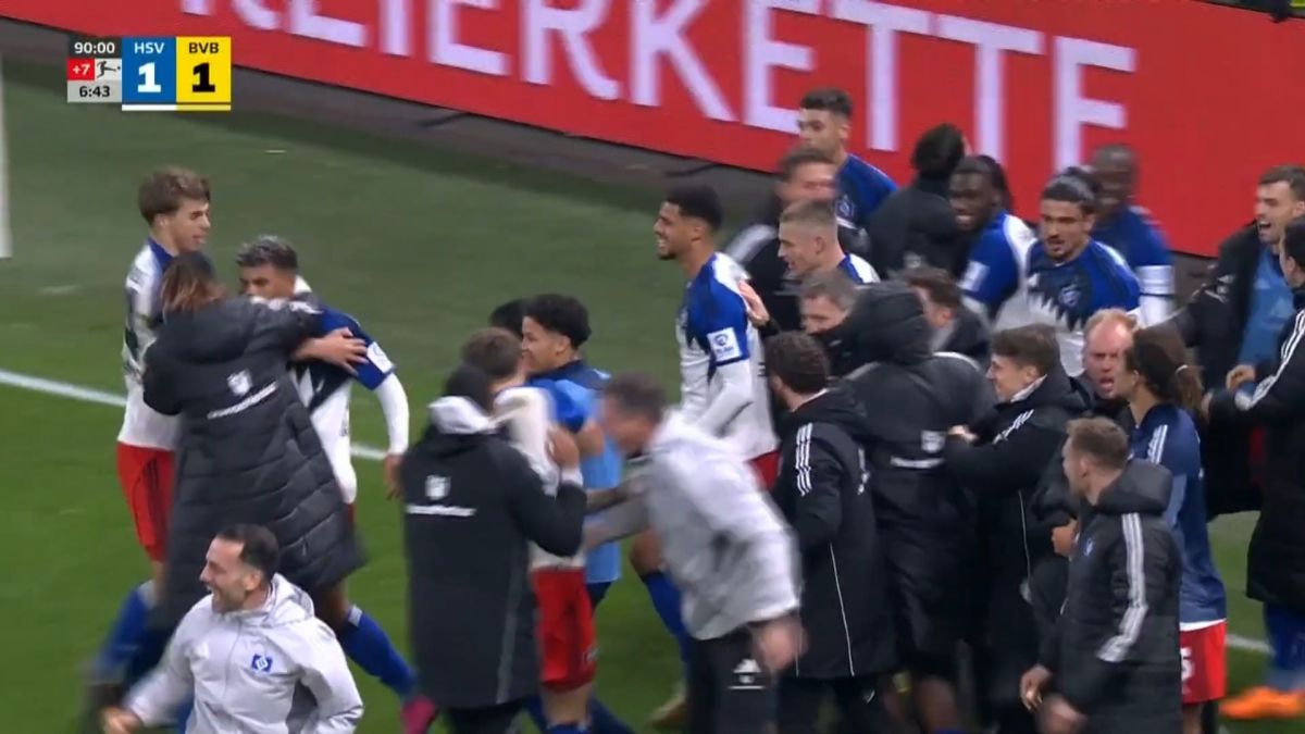 گل اول هامبورگ به دورتموند (یبوئا دقیقه 97)