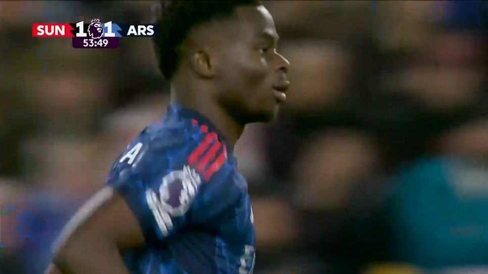 گل اول آرسنال به ساندرلند (ساکا)