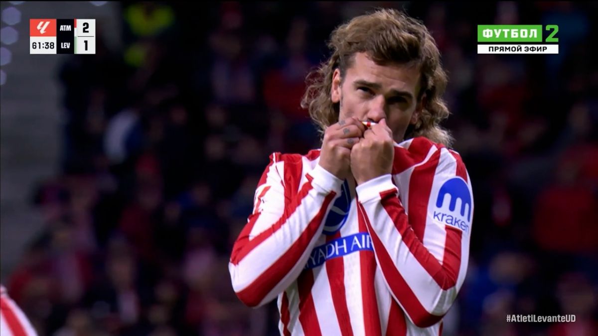 گل دوم اتلتیکو مادرید به لوانته (گریزمان)
