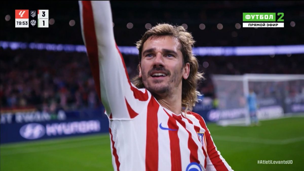 گل سوم اتلتیکو مادرید به لوانته (دبل گریزمان)