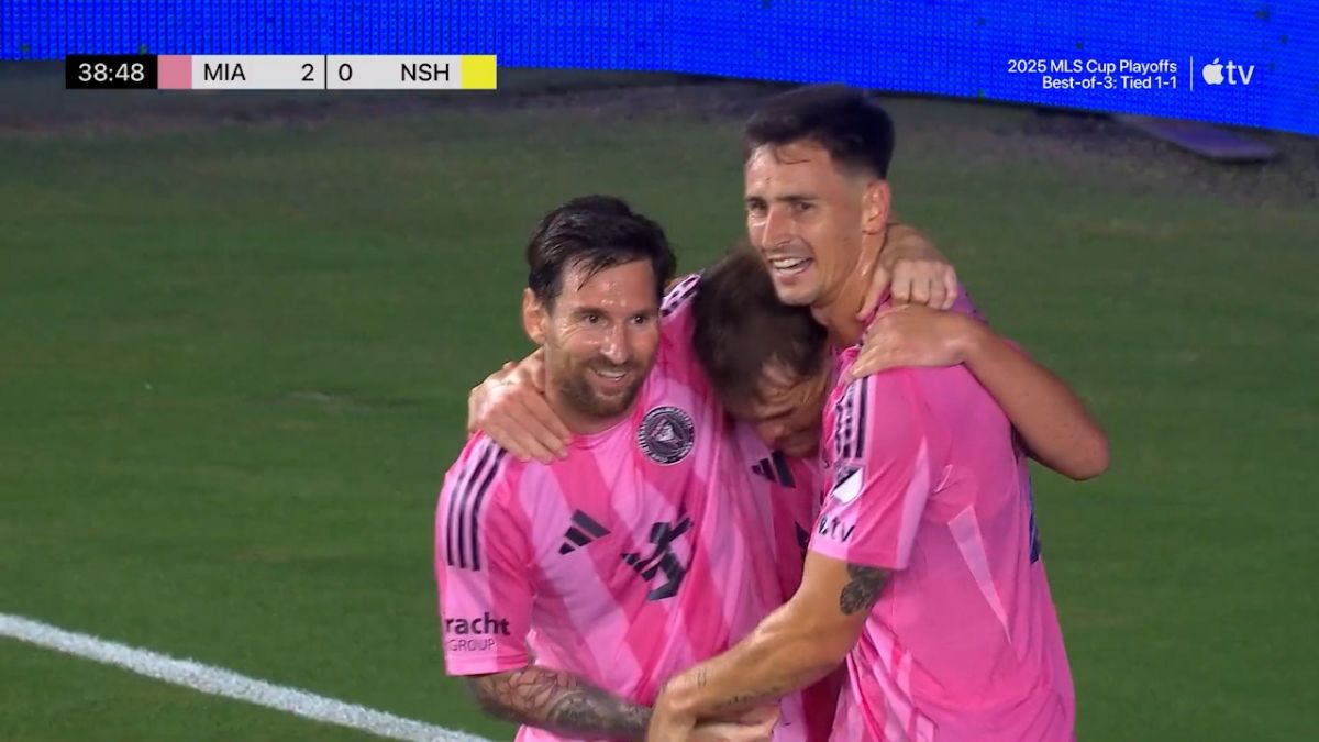 گل دوم اینتر میامی به نشویل (دبل لیونل مسی)