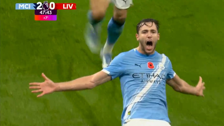 گل دوم منچستر سیتی به لیورپول (نیکو گونزالس)