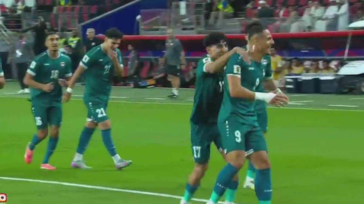 گل اول تیم ملی عراق به امارات (علی الحمادی)