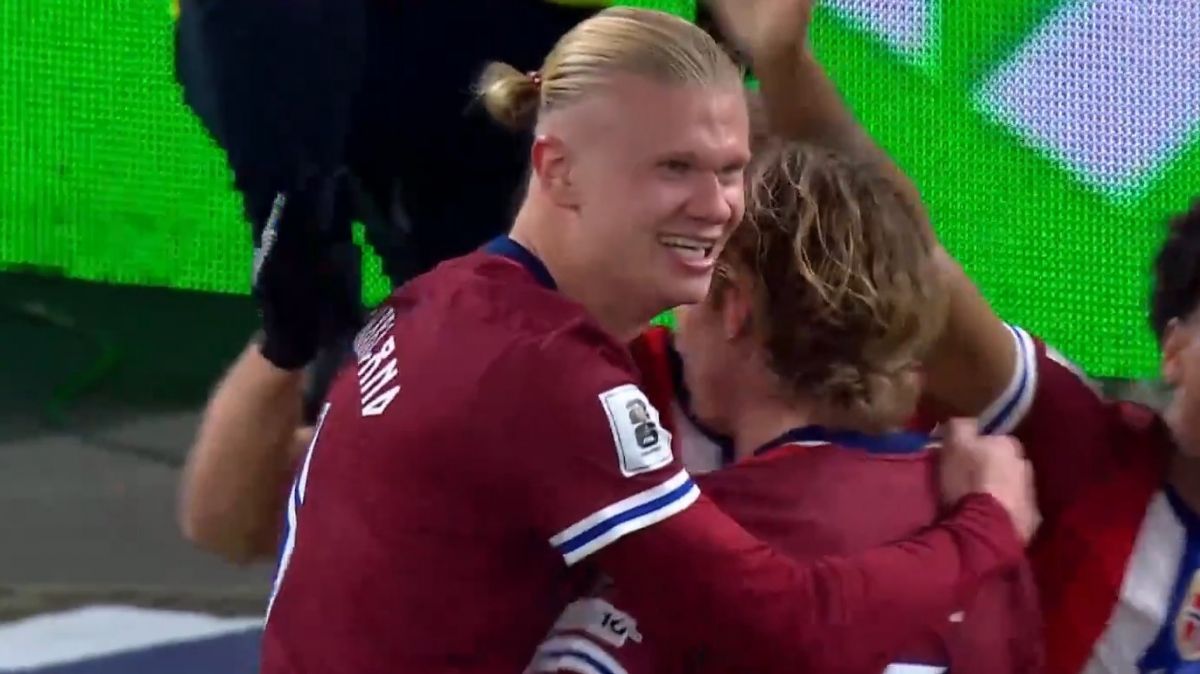 گل سوم نروژ به استونی (ارلینگ هالند)