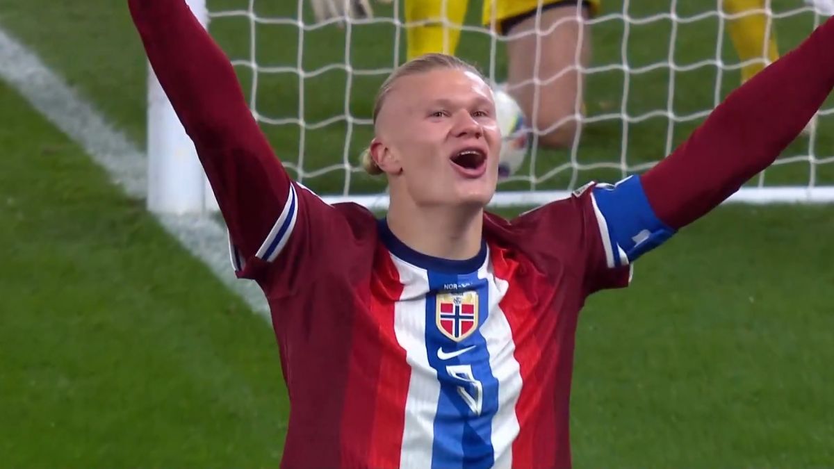 گل چهارم نروژ به استونی (دبل ارلینگ هالند)