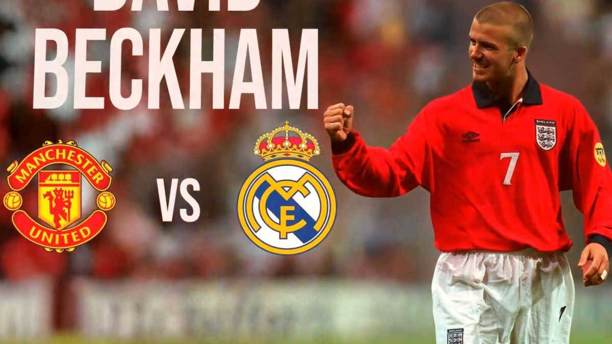 سوپرگل دیوید بکام مقابل رئال مادرید با پیراهن منچستریونایتد